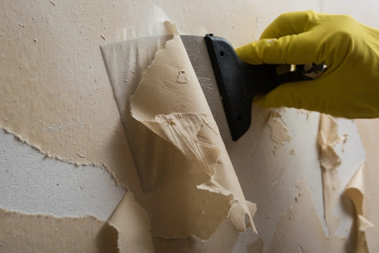 Feature wall wallpaper installation Houston TX